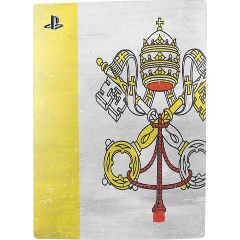 Vatican City Flag Distressed PS5 Console Skin